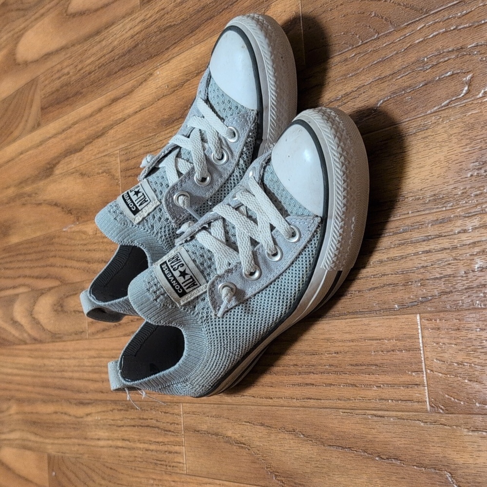 Gray Converse Slip-ons